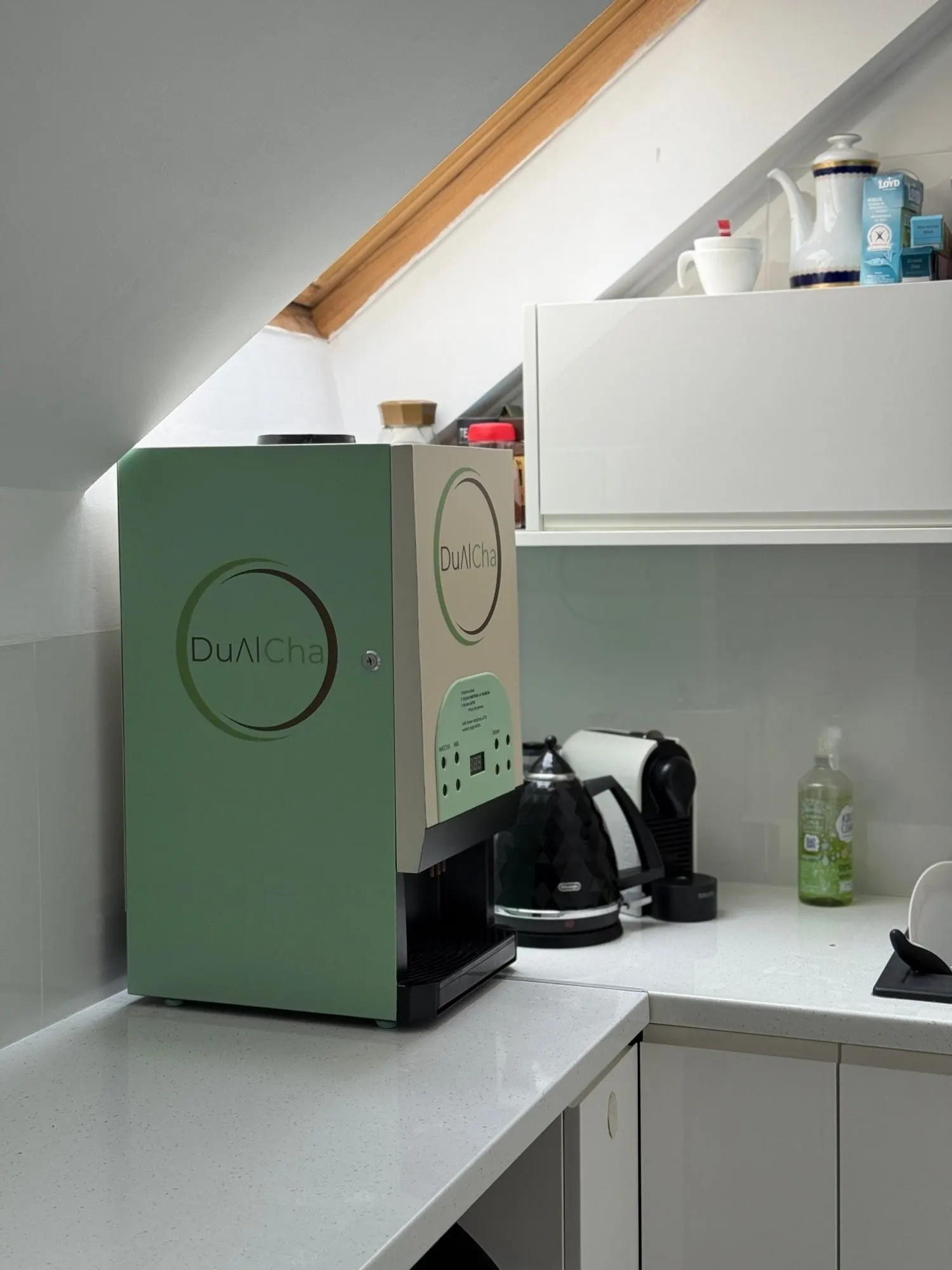 DualCha machine in an office kitchen
